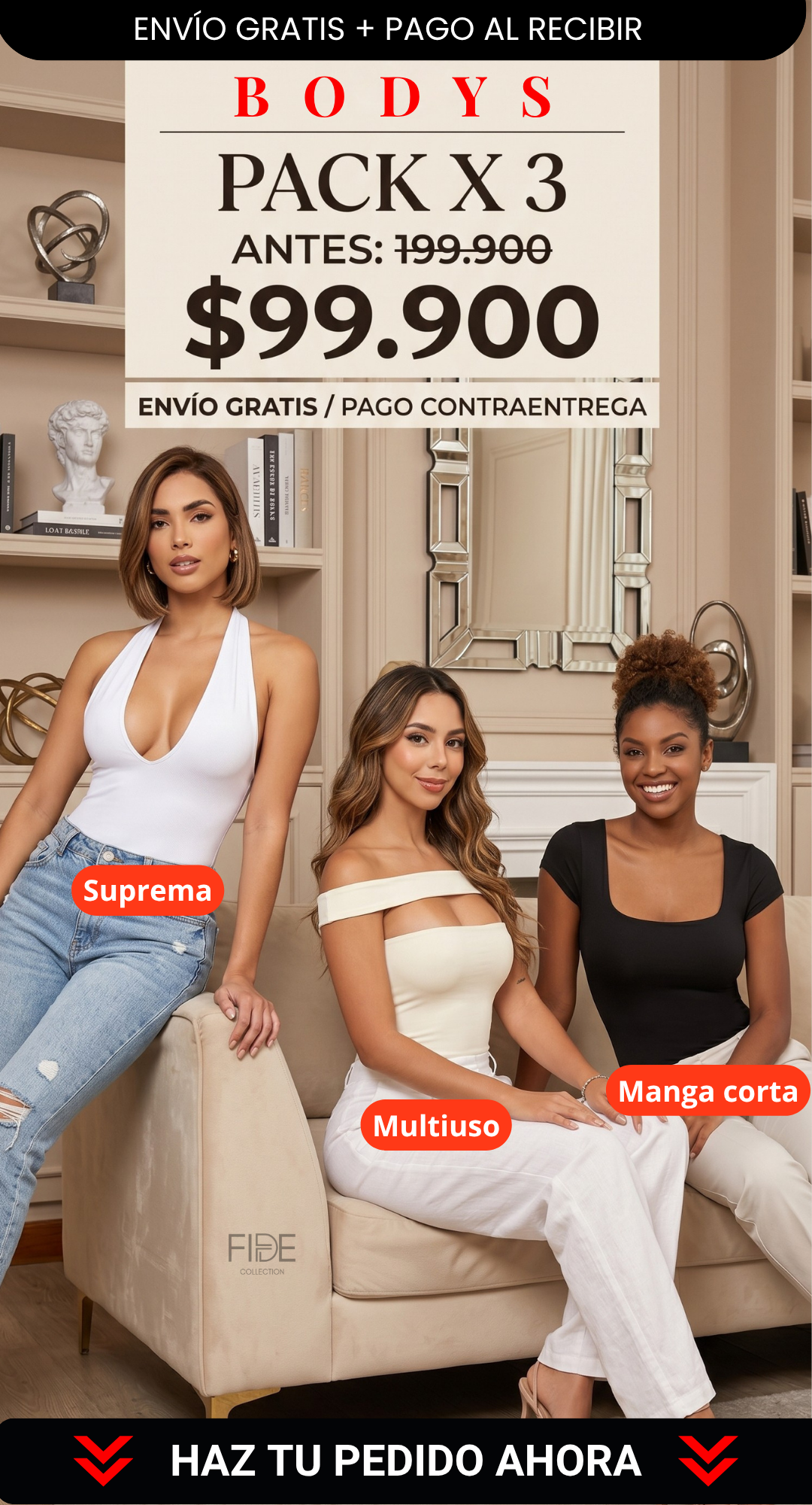 Pack de 4 Bodys